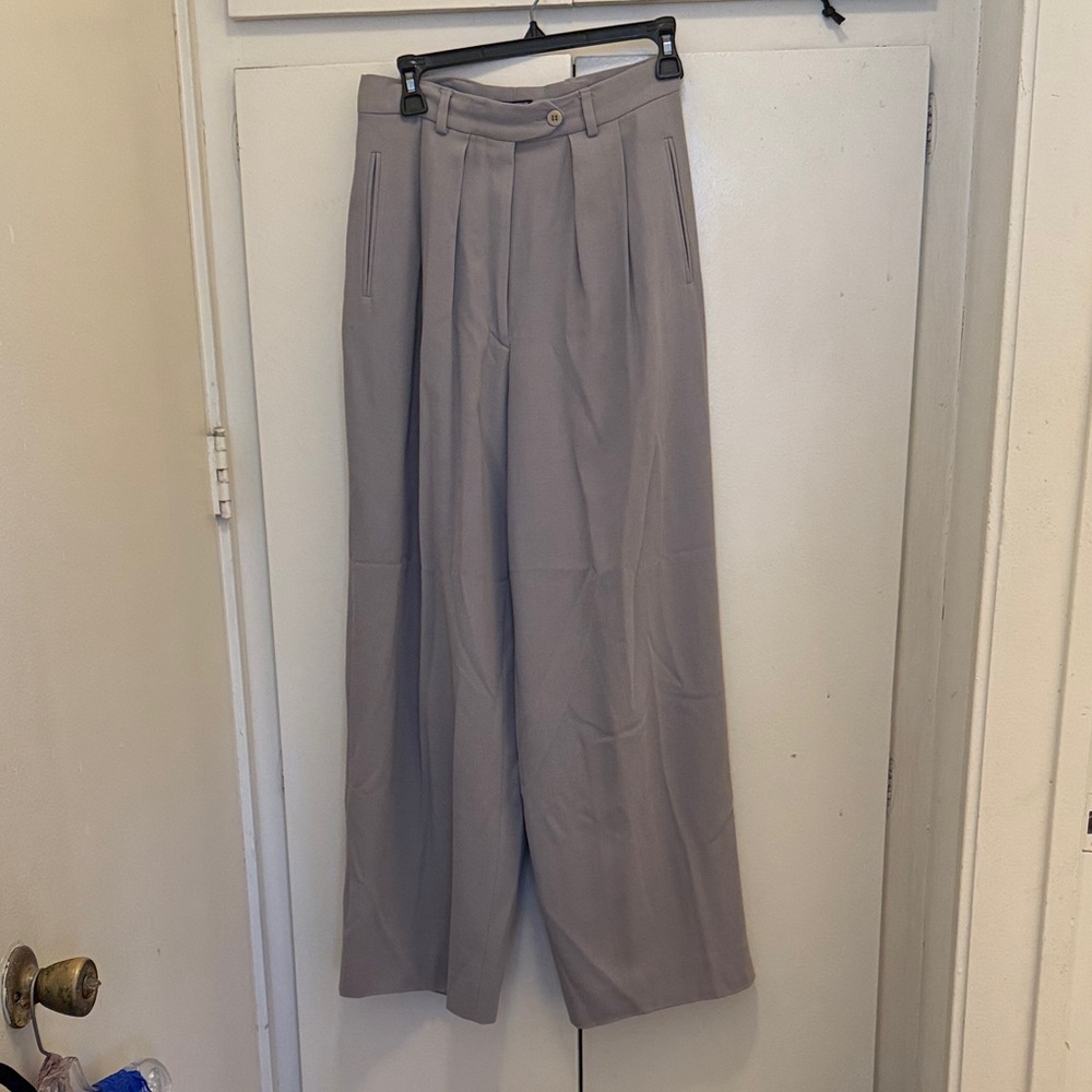 Giorgio Armani Tan Wide-Leg Trousers